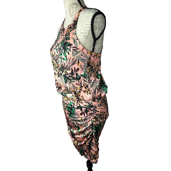 Athleta Strappy Back Ruched Floral Dress Size Small Swim Fabric - Picture 4 of 8